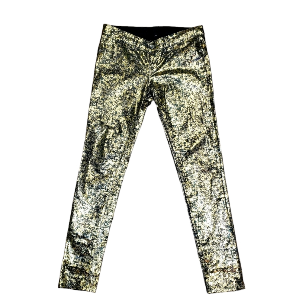 📽 Carmar Gold Foil Jeans, Size 28